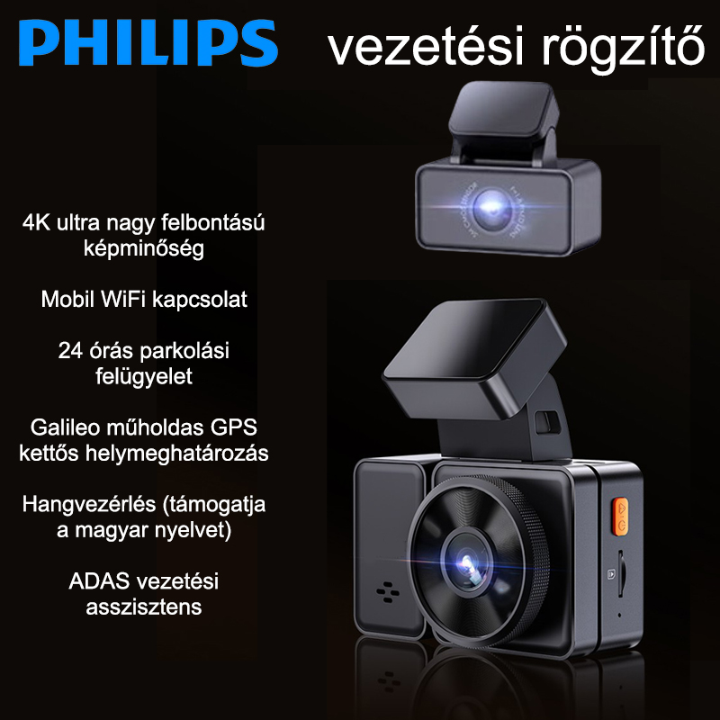 Vezetésrögzítő + hátsó kamera + 4K ultra-nagy felbontású képminőség